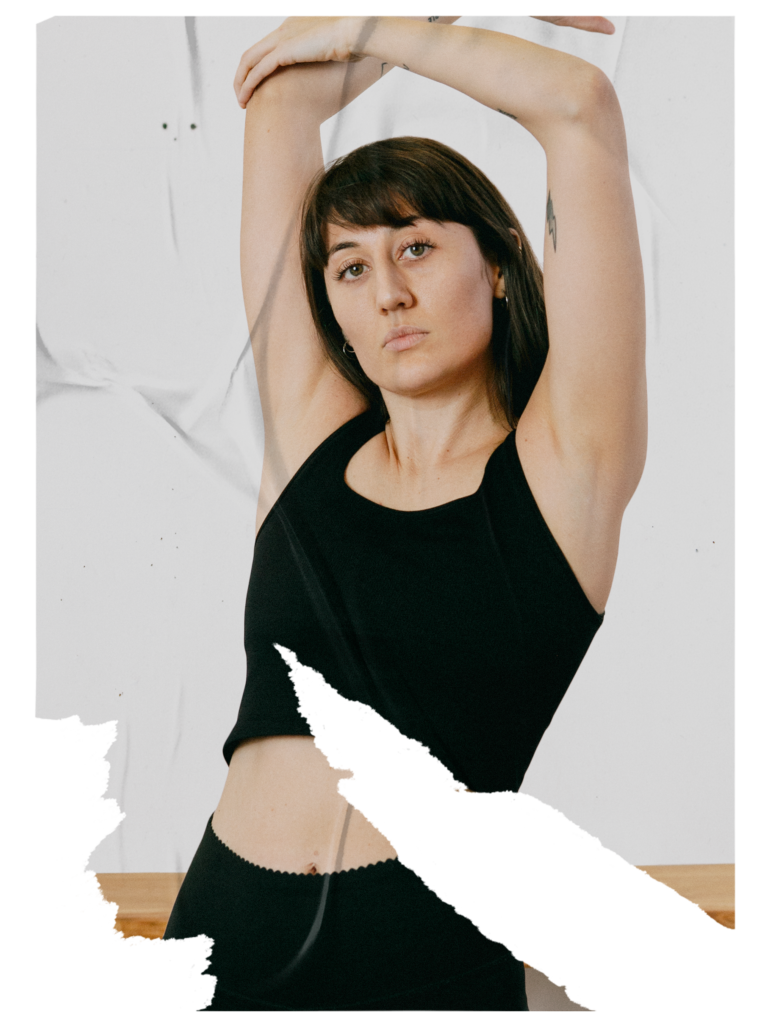 Portrait Coach Laura Poses Yoga Studio